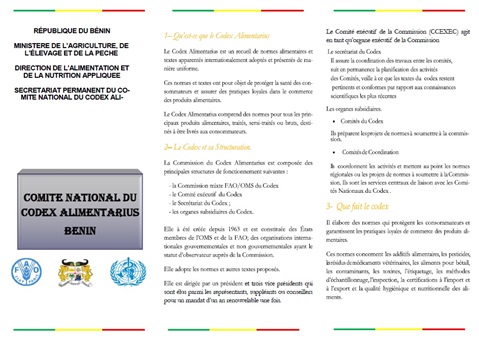 Benin déscription du Codex Alimentarius