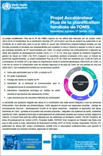 Projet Accélérateur Plus de la planification familiale de l'OMS