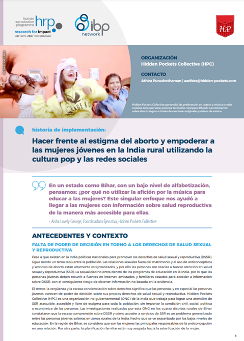 India : Hacer frente al estigma del aborto utilizando la cultura pop