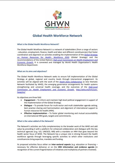 Global Health Workforce Network – Q&A