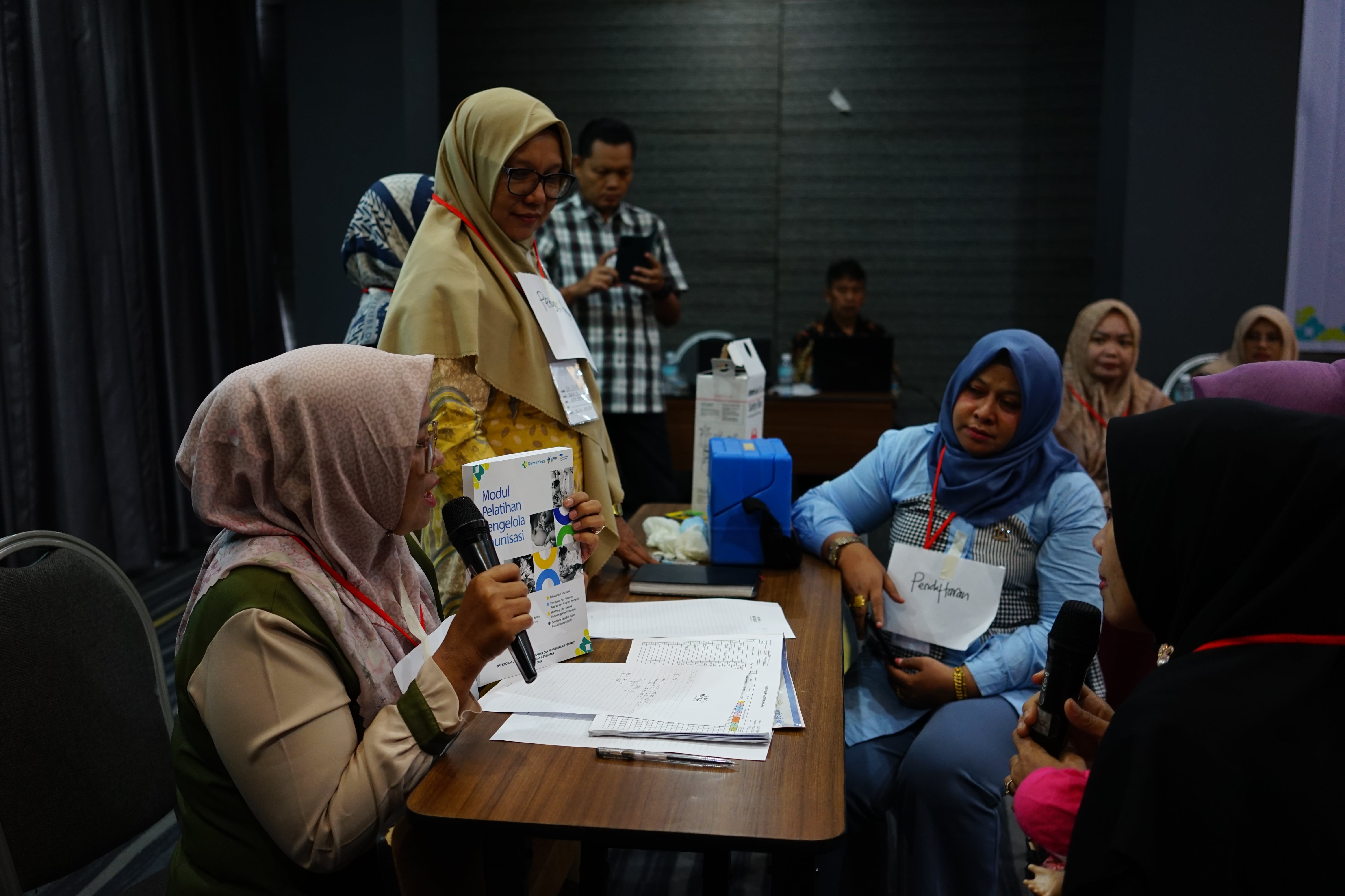A group of women participating in a workshop.