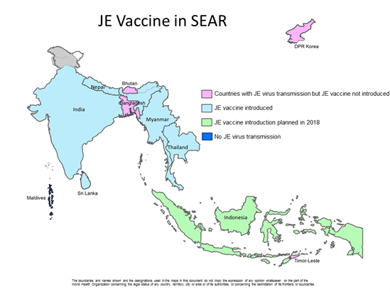 JE vaccine in SEAR 