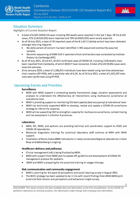COVID-19 Joint WHO-MOH Situation Report 55
