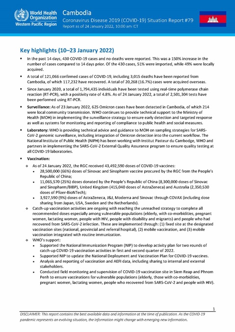 COVID-19 Joint WHO-MOH Situation Report 79