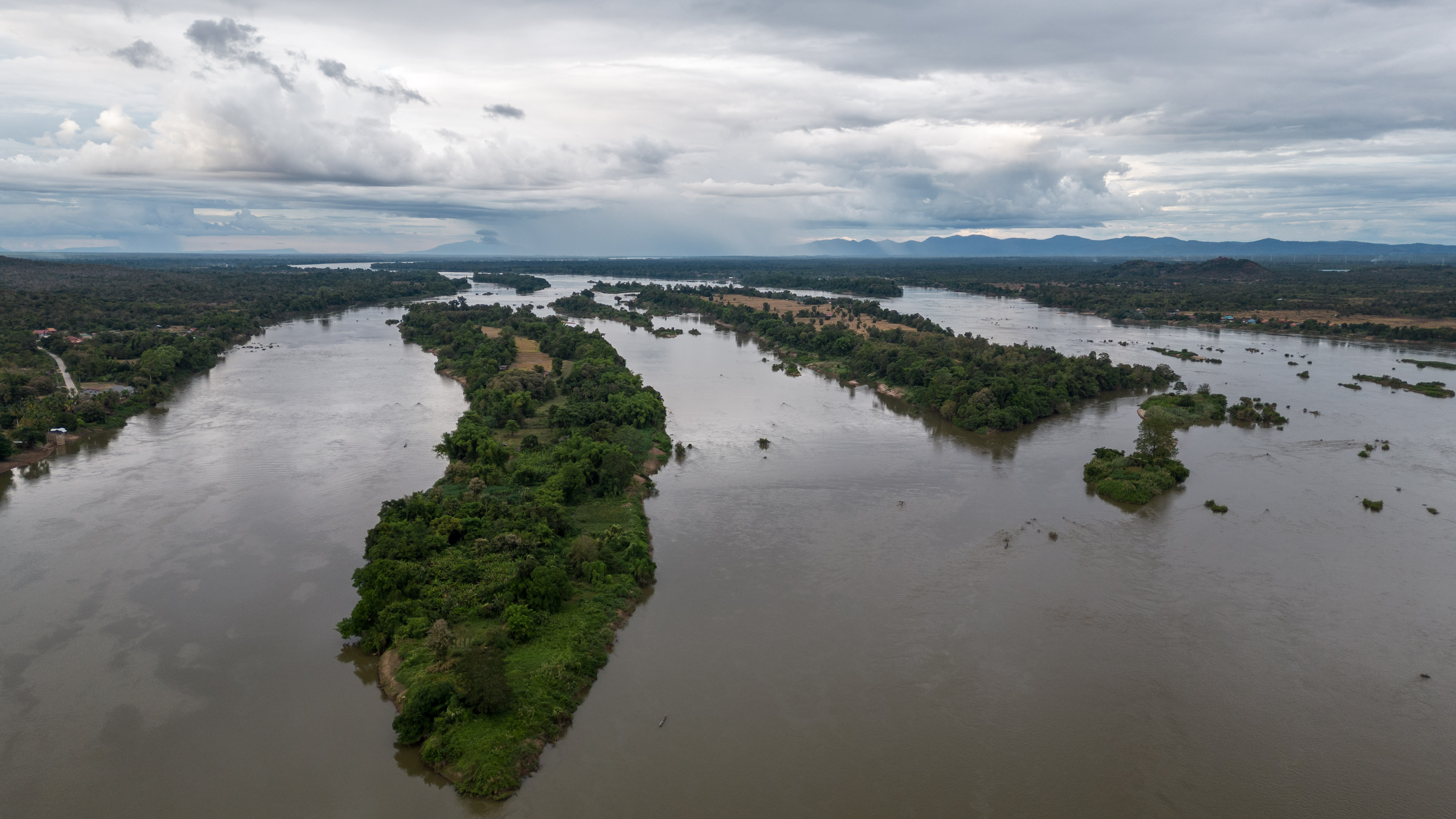 River and islets in Champasack province
