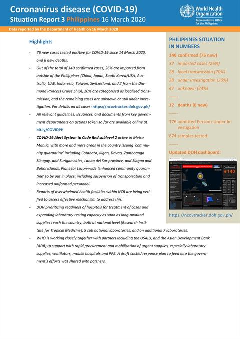 COVID-19 in the Philippines Situation Report 05