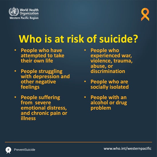 Who is at risk of suicide?